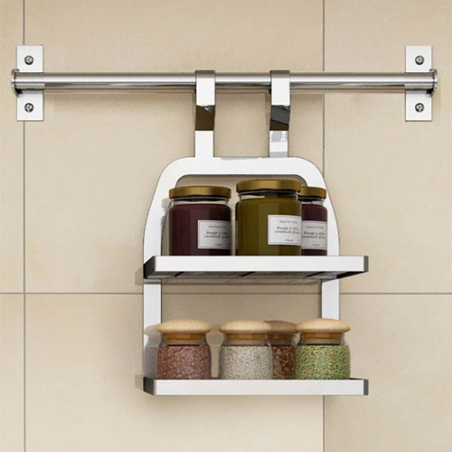 Stainless steel kitchen rack, DIY kitchen holder organizer