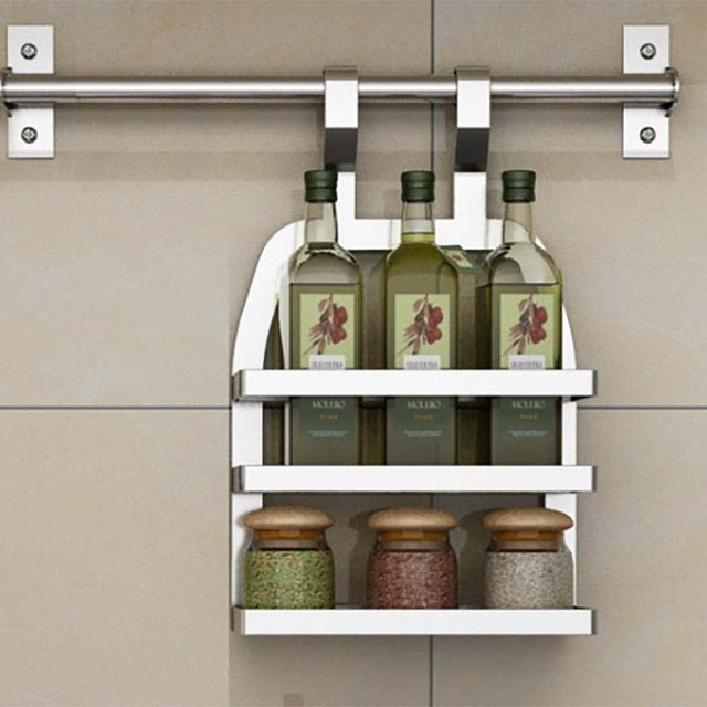 Stainless steel kitchen rack, DIY kitchen holder organizer