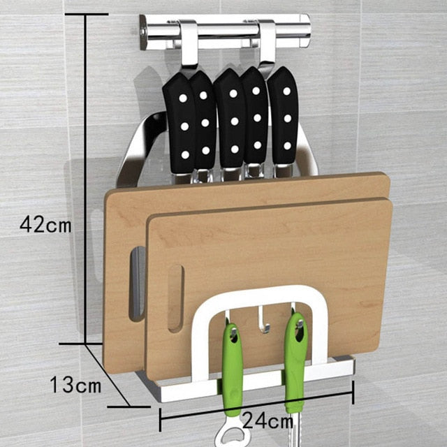 Stainless steel kitchen rack, DIY kitchen holder organizer